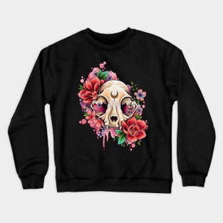 Cat Skull Design by Lorna Laine Crewneck Sweatshirt